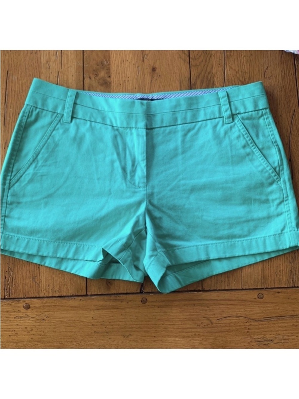 J. Crew 3” City Fit Chino Cotton Shorts Women’s Turquoise Green 61456 Size 4